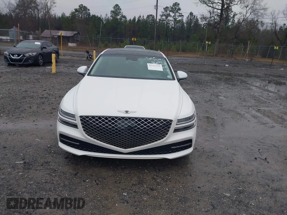 2022 Genesis G80 2.5T with VIN KMTGB4SCXNU112734, listed as a IAAI auction lot 41767129 with 25,008 mi miles. Bid and sale history available at carsss.com. Image 12.