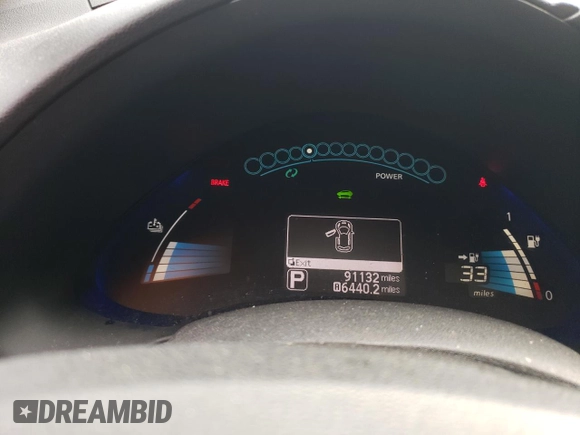2015 Nissan LEAF SV with VIN 1N4AZ0CPXFC301438, listed as a Copart auction lot 67907973 with 91,132 mi miles. Bid and sale history available at carsss.com. Image 9.