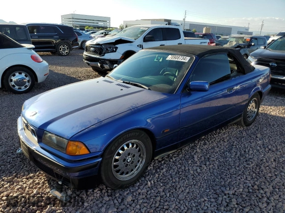 1995 BMW 3 Series 318iC with VIN WBABK5326SEC85578, listed as a Copart auction lot 70908734 with 200,381 mi miles and Salvage Title. Bid and sale history available at carsss.com. Image 1.