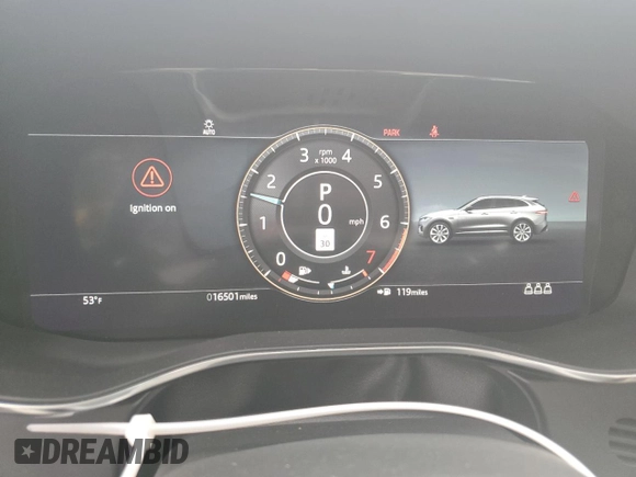 2021 Jaguar F-Pace S with VIN SADCJ2EU9MA667414, listed as a Copart auction lot 50034645 with 16,501 mi miles and Salvage title. Bid and sale history available at DreamBid. Image 9.