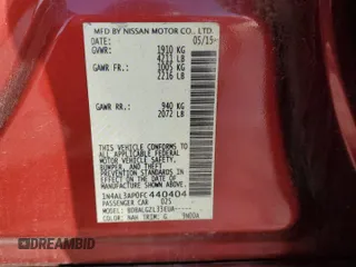 2015 Nissan Altima S with VIN 1N4AL3AP0FC440404, listed as a Copart auction lot 54412495 with 143,939 mi miles and Salvage Title. Bid and sale history available at DreamBid. Image 12.