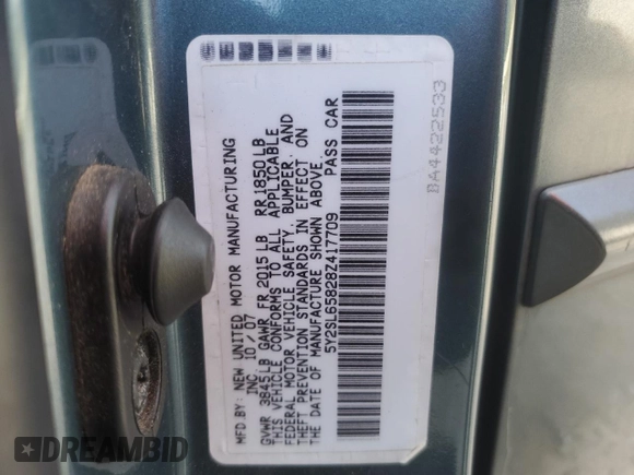 2008 Pontiac Vibe with VIN 5Y2SL65828Z417709, listed as a Copart auction lot 71159824 with 152,170 mi miles and Salvage Title. Bid and sale history available at carsss.com. Image 15.