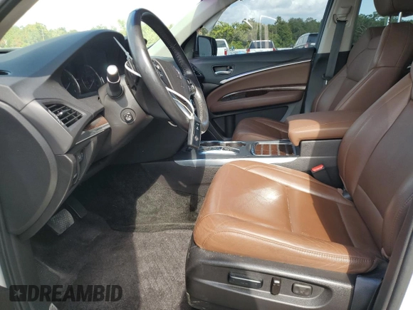 2017 Acura MDX w/Technology Pkg with VIN 5FRYD4H50HB041240, listed as a Copart auction lot 63749823 with 72,740 mi miles. Bid and sale history available at carsss.com. Image 7.