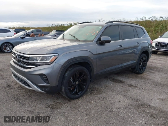 2022 Volkswagen Atlas 3.6L V6 SE w/Technology with VIN 1V2KR2CA5NC512646, listed as a IAAI auction lot 40502051 with 1 mi miles. Bid and sale history available at carsss.com. Image 17.