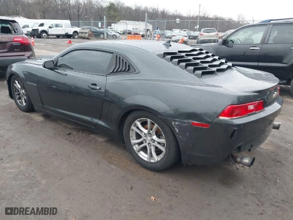 2015 Chevrolet Camaro LS with VIN 2G1FB1E36F9182386, listed as a IAAI auction lot 41097858 with 100877 miles. Bid and sale history available at carsss.com. Image 3.