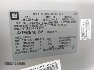 2007 Cadillac Escalade z VIN 1GYFK63827R379883, wystawiony jako IAAI lot #42129071 z przebiegiem 227 794 mil mil oraz . Historia ofert i sprzedaży dostępna na DreamBid. Obrazek 9.