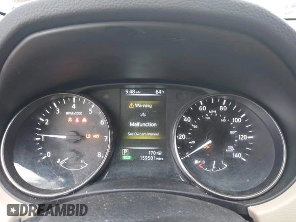 2017 Nissan Rogue SV with VIN KNMAT2MV1HP601384, listed as a IAAI auction lot 42454707 with 159,501 mi miles and . Bid and sale history available at DreamBid. Image 7.