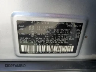 2013 Subaru Outback 2.5i Premium with VIN 4S4BRBGC2D3290624, listed as a Copart auction lot 69196204 with 121,690 mi miles and Salvage Title. Bid and sale history available at carsss.com. Image 13.