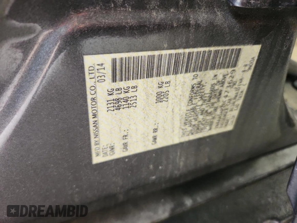 2014 Nissan Maxima SV with VIN 1N4AA5AP2EC473629, listed as a Copart auction lot 61405785 with 144,342 mi miles and Clean title. Bid and sale history available at DreamBid. Image 12.
