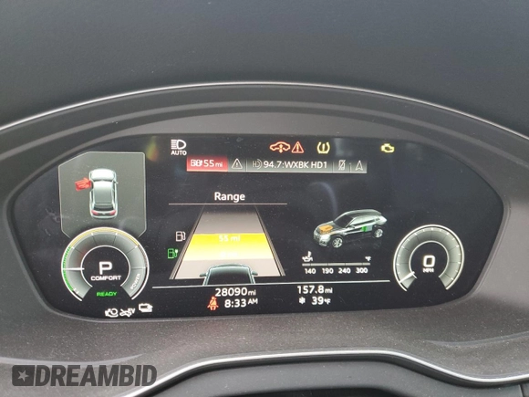 2023 Audi Q5 S line Premium Plus with VIN WA1E2AFY4P2069690, listed as a Copart auction lot 80200504 with 28,090 mi miles and Salvage title. Bid and sale history available at DreamBid. Image 9.