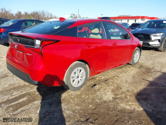 2020 Toyota Prius L Eco with VIN JTDKARFU3L3122388, listed as a IAAI auction lot 41649358 with 30,945 mi miles. Bid and sale history available at carsss.com. Image 4.