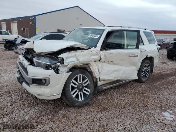 2018 Toyota 4Runner SR5 with VIN JTEBU5JR4J5602536, listed as a Copart auction lot 43497605 with 104,042 mi miles and Salvage Title. Bid and sale history available at carsss.com. Image 1.