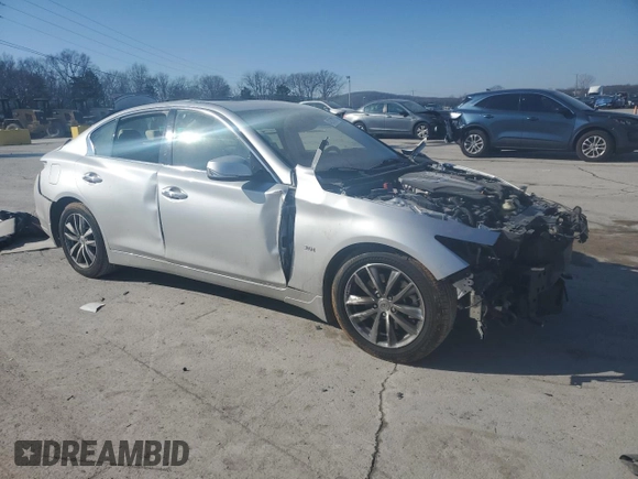 2017 Infiniti Q50 Premium with VIN JN1EV7AR5HM831353, listed as a Copart auction lot 42616815 with 97,395 mi miles and Salvage Title. Bid and sale history available at DreamBid. Image 4.
