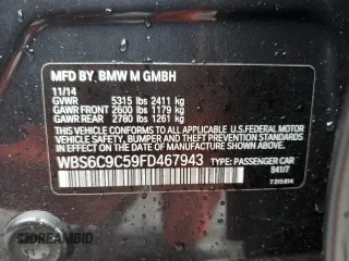 2015 BMW M6 z VIN WBS6C9C59FD467943, wystawiony jako Copart lot #63477904 z przebiegiem 80 186 mil mil oraz Szkody całkowita. Historia ofert i sprzedaży dostępna na DreamBid. Obrazek 13.