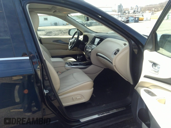 2017 Infiniti QX60 with VIN 5N1DL0MM3HC550045, listed as a IAAI auction lot 41857238 with 132,316 mi miles and . Bid and sale history available at DreamBid. Image 5.