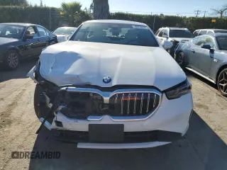 2024 BMW 5 Series 530i with VIN WBA43FJ07RCP91470, listed as a Copart auction lot 46079525 with 0 mi miles and Salvage Title. Bid and sale history available at carsss.com. Image 5.