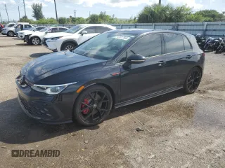 2024 Volkswagen Golf GTI 380 S with VIN WVWHA7CDXRW147749, listed as a Copart auction lot 61017564 with 6,172 mi miles and Salvage Title. Bid and sale history available at carsss.com. Image 1.