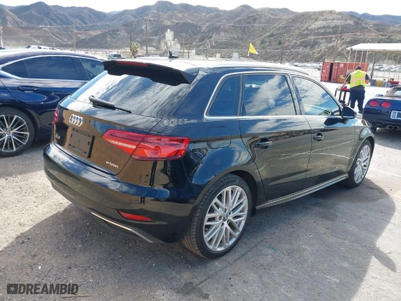 2018 Audi A3 Sportback e-tron Premium Plus with VIN WAUTPBFF6JA065492, listed as a IAAI auction lot 41587907 with NaN miles. Bid and sale history available at carsss.com. Image 4.