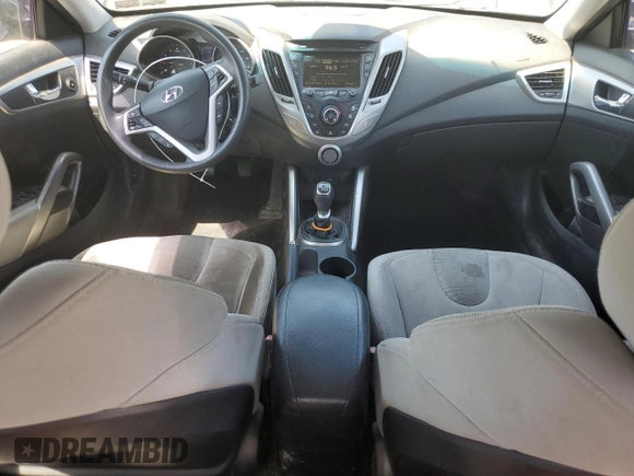 2012 Hyundai Veloster w/Gray Int with VIN KMHTC6AD5CU066108, listed as a Copart auction lot 62311305 with 117,856 mi miles and Salvage title. Bid and sale history available at DreamBid. Image 8.