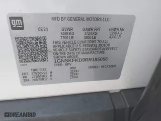 2024 Chevrolet Suburban Premier with VIN 1GNSKFKD9RR185056, listed as a IAAI auction lot 41489425 with 12,015 mi miles. Bid and sale history available at carsss.com. Image 9.
