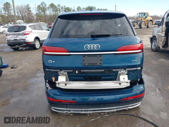 2022 Audi Q7 Premium Plus with VIN WA1LXBF70ND019179, listed as a IAAI auction lot 41825747 with 29,097 mi miles and . Bid and sale history available at DreamBid. Image 17.