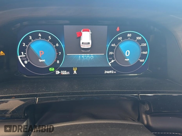 2024 Volkswagen Atlas SE with VIN 1V2HR2CA2RC553977, listed as a IAAI auction lot 42731405 with 24,692 mi miles and . Bid and sale history available at DreamBid. Image 3.