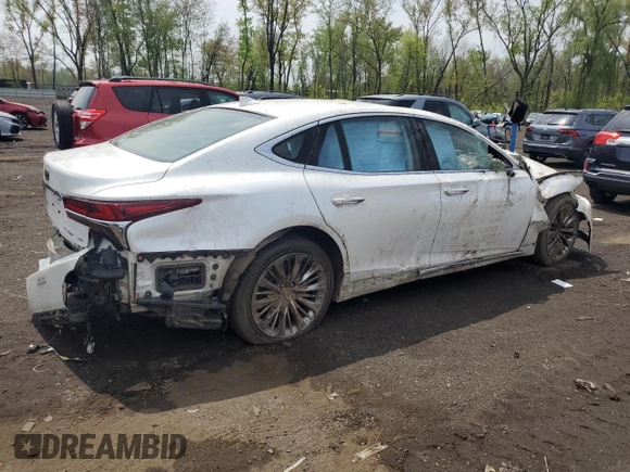 2018 Lexus LS 500 with VIN JTHC51FF8J5004560, listed as a Copart auction lot 55219535 with Not Provided miles and Salvage Title. Bid and sale history available at DreamBid. Image 3.