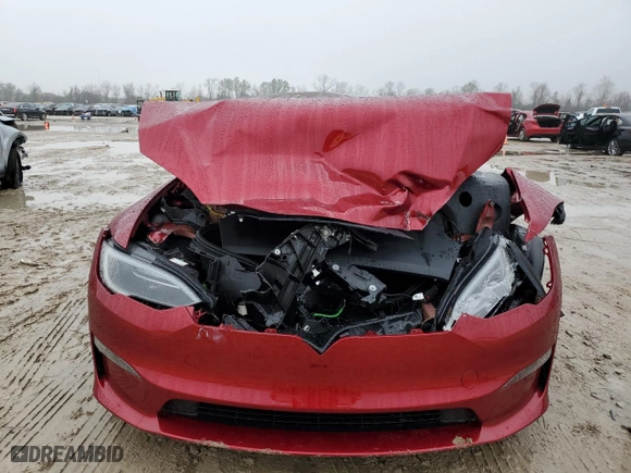 2024 Tesla Model S with VIN 5YJSA1E52RF537354, listed as a Copart auction lot 43077365 with 8,934 mi miles and Salvage Title. Bid and sale history available at carsss.com. Image 5.