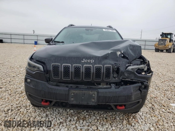 2021 Jeep Cherokee Trailhawk with VIN 1C4PJMBX5MD123854, listed as a Copart auction lot 45891165 with 98,964 mi miles and Salvage title. Bid and sale history available at DreamBid. Image 5.