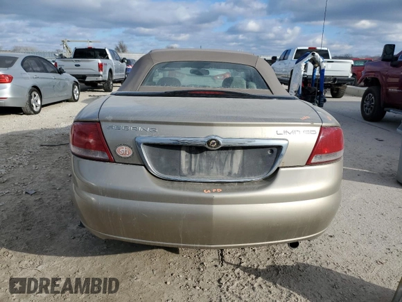 2004 Chrysler Sebring Limited z VIN 1C3EL65R14N257513, wystawiony jako Copart lot #84049844 z przebiegiem 82 402 mil mil oraz Szkoda całkowita • Salvage title. Historia ofert i sprzedaży dostępna na DreamBid. Obrazek 6.