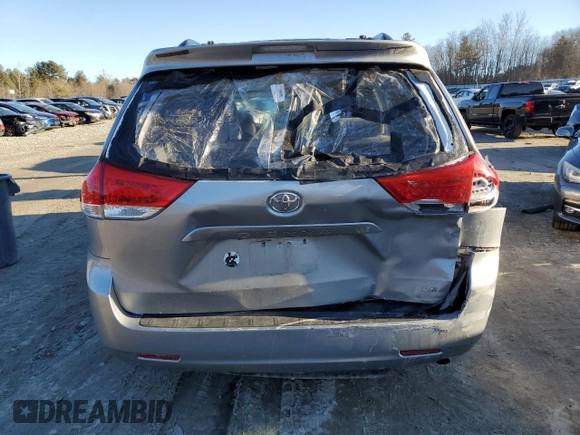 2013 Toyota Sienna LE with VIN 5TDJK3DC7DS058811, listed as a Copart auction lot 47431565 with 151,048 mi miles and Clean Title. Bid and sale history available at carsss.com. Image 6.