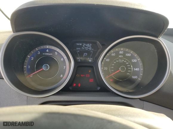 2013 Hyundai Elantra GLS PZEV with VIN KMHDH4AE7DU718490, listed as a Copart auction lot 83266474 with 147,048 mi miles and Non Repairable. Bid and sale history available at carsss.com. Image 9.
