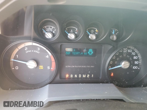 2012 Ford F-350 XL with VIN 1FT8W3DT7CEA36475, listed as a Copart auction lot 73918134 with 72,397 mi miles and Salvage Title. Bid and sale history available at DreamBid. Image 9.