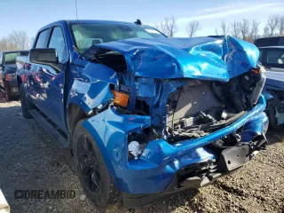 2022 Chevrolet Silverado 1500 Custom with VIN 3GCPDBEK0NG526415, listed as a Copart auction lot 84679614 with 55,104 mi miles and Salvage Title. Bid and sale history available at carsss.com. Image 4.