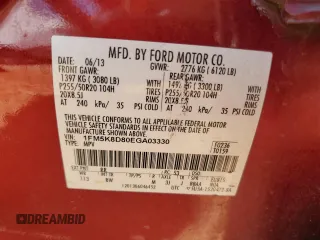 2014 Ford Explorer XLT z VIN 1FM5K8D80EGA03330, wystawiony jako Copart lot #54941325 z przebiegiem 341 672 mil mil oraz Szkoda całkowita • Salvage title. Historia ofert i sprzedaży dostępna na DreamBid. Obrazek 13.