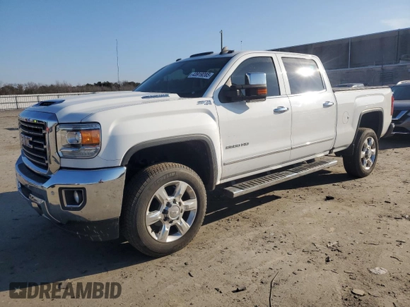 2017 GMC Sierra 2500HD SLT with VIN 1GT12TEY2HF139067, listed as a Copart auction lot 43919285 with 56,169 mi miles and Salvage Title. Bid and sale history available at carsss.com. Image 1.