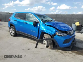2023 Jeep Compass Sport with VIN 3C4NJDAN2PT510755, listed as a Copart auction lot 44611865 with 39,651 mi miles and Non repairable. Bid and sale history available at DreamBid. Image 4.
