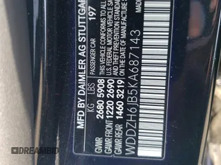 2019 Mercedes-Benz E 450 with VIN WDDZH6JB5KA687143, listed as a Copart auction lot 71470924 with Not Provided miles and Non Repairable. Bid and sale history available at DreamBid. Image 12.