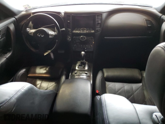 2017 Infiniti QX70 with VIN JN8CS1MU0HM141332, listed as a Copart auction lot 37035124 with 110,791 mi miles and Salvage title. Bid and sale history available at DreamBid. Image 8.