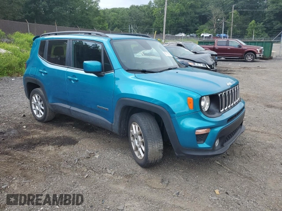2020 Jeep Renegade Latitude z VIN ZACNJBBB7LPL19906, wystawiony jako Copart lot #60719085 z przebiegiem 61 629 mil mil oraz Szkoda całkowita • Salvage title. Historia ofert i sprzedaży dostępna na DreamBid. Obrazek 4.
