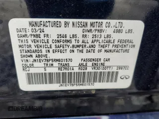 2024 Infiniti Q50 Luxe with VIN JN1EV7BP5RM601570, listed as a Copart auction lot 47571985 with 7,019 mi miles and Salvage title. Bid and sale history available at DreamBid. Image 12.
