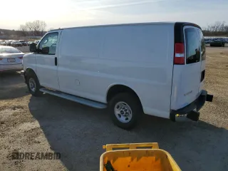 2023 GMC Savana Cargo Van with VIN 1GTW7AFP1P1207386, listed as a Copart auction lot 47642855 with 17,511 mi miles and Clean Title. Bid and sale history available at carsss.com. Image 2.