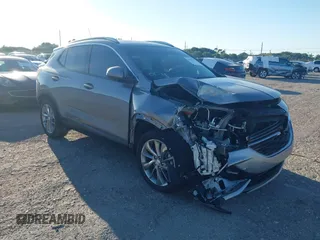 2023 Buick Encore GX Essence with VIN KL4MMFSL5PB124516, listed as a IAAI auction lot 41293629 with 7,412 mi miles and . Bid and sale history available at DreamBid. Image 1.