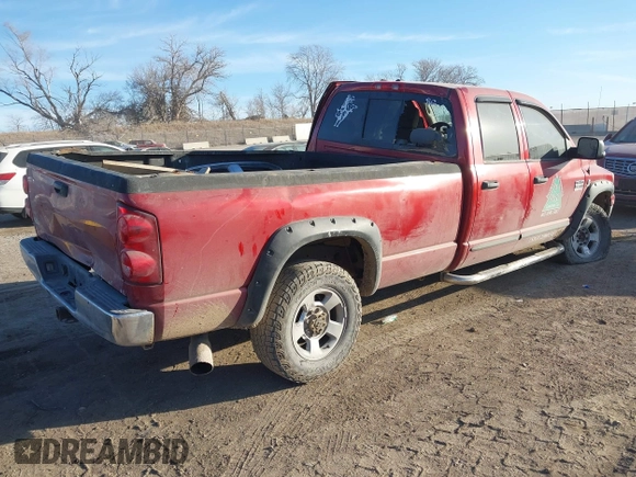 2007 Dodge Ram 2500 SLT with VIN 3D7KS28A17G799603, listed as a IAAI auction lot 41528976 with 1 mi miles. Bid and sale history available at carsss.com. Image 4.