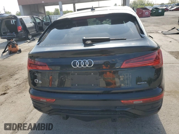 2022 Audi Q5 Sportback S line Premium Plus with VIN WA15ABFYXN2084829, listed as a Copart auction lot 56194865 with Not provided miles and Salvage title. Bid and sale history available at DreamBid. Image 6.