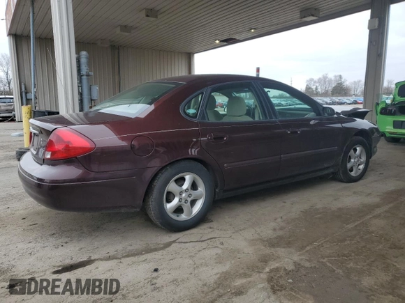 2000 Ford Taurus SE with VIN 1FAFP53U1YG262412, listed as a Copart auction lot 50383705 with 166,541 mi miles and Salvage Title. Bid and sale history available at DreamBid. Image 3.