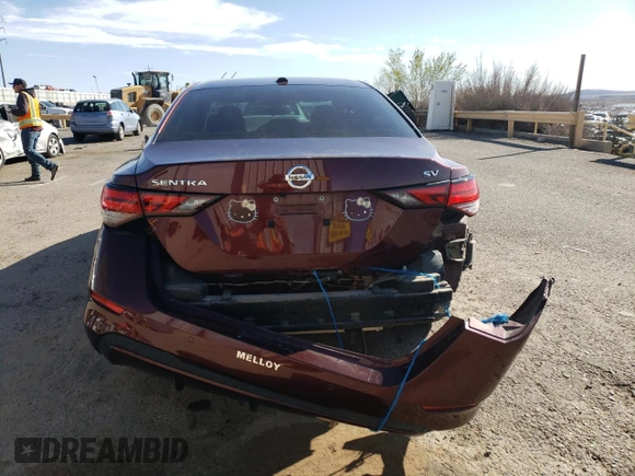 2023 Nissan Sentra SV with VIN 3N1AB8CV7PY287456, listed as a Copart auction lot 50069235 with 27,981 mi miles and Salvage Title. Bid and sale history available at carsss.com. Image 6.