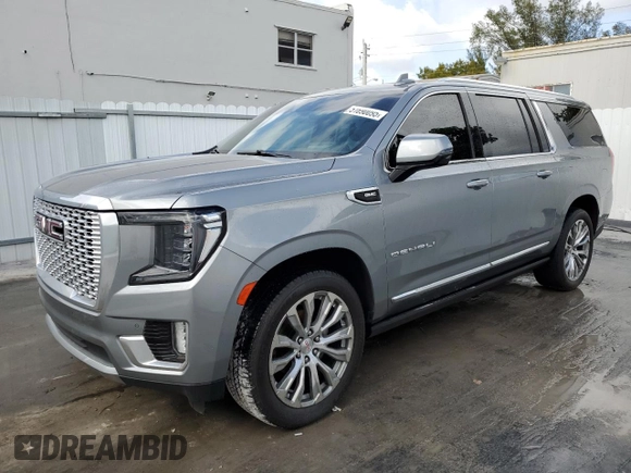2023 GMC Yukon XL Denali with VIN 1GKS1JKL4PR349627, listed as a Copart auction lot 51690095 with 57,393 mi miles and Clean Title. Bid and sale history available at carsss.com. Image 1.