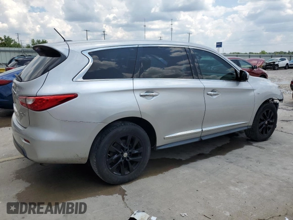 2015 Infiniti QX60 with VIN 5N1AL0MN5FC505729, listed as a Copart auction lot 62725784 with 147,787 mi miles and Salvage Title. Bid and sale history available at DreamBid. Image 3.