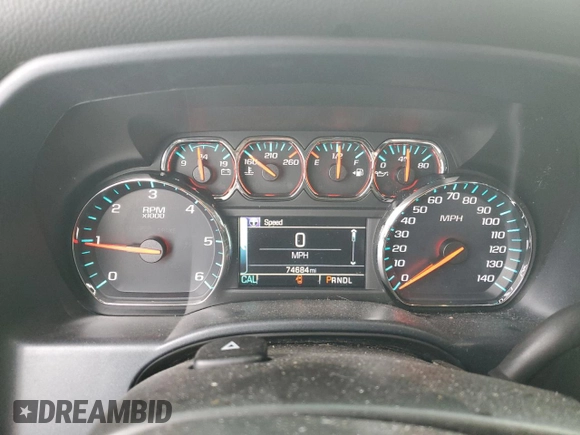 2018 Chevrolet Silverado 1500 LT with VIN 1GCVKREH8JZ280721, listed as a Copart auction lot 45921135 with 74,684 mi miles and Salvage Title. Bid and sale history available at DreamBid. Image 9.